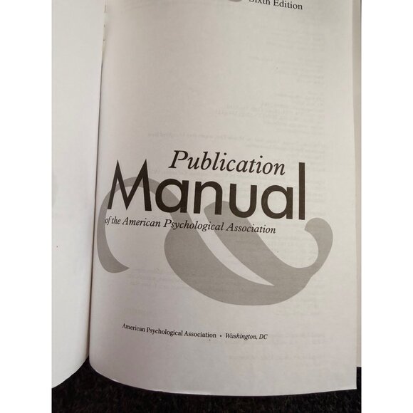 Publication Manual Of The American Psychological Association Sixth Edition - Picture 2 of 10